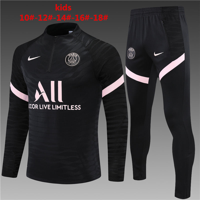 PSG Tracksuit - Black & Pink Line (Junior)