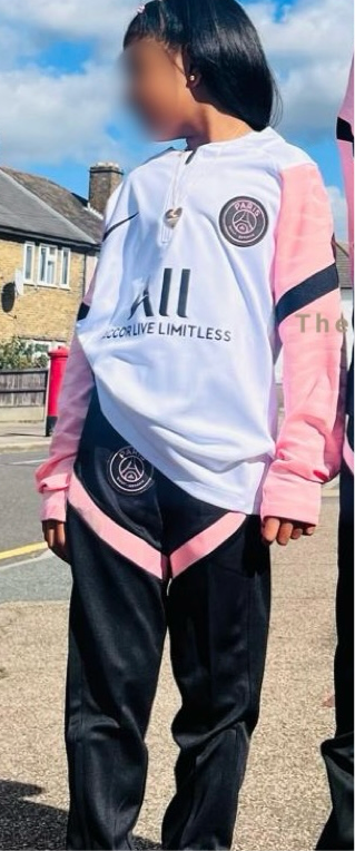 PSG Tracksuit - White & Pink (Kids)