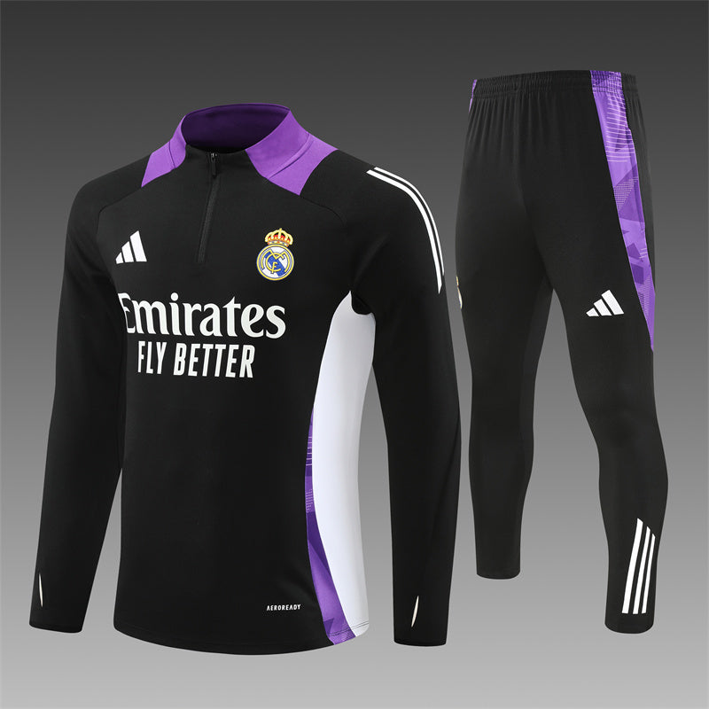 Real Madrid Tracksuit - Black