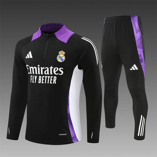 Real Madrid Tracksuit - Black (Kids)