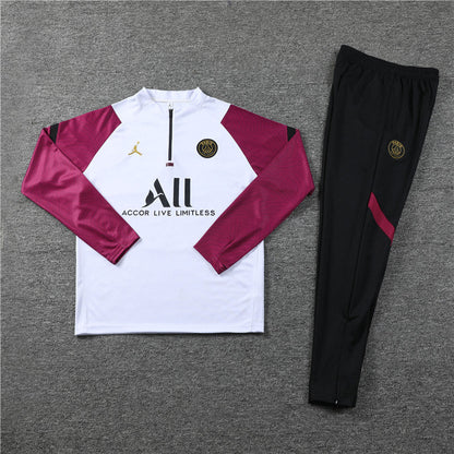 PSG Tracksuit - White & Maroon