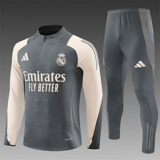 Real Madrid Tracksuit - Grey