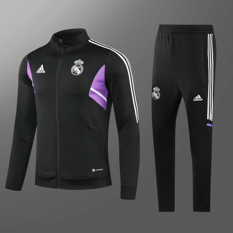 Real Madrid Tracksuit - Black Full Zip