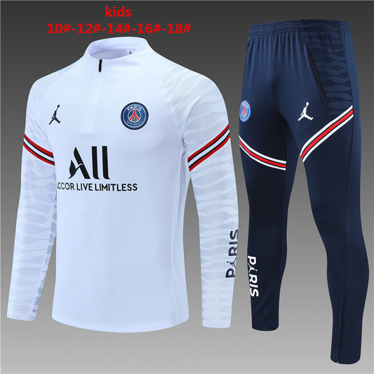 PSG Tracksuit - White & Navy (Kids)