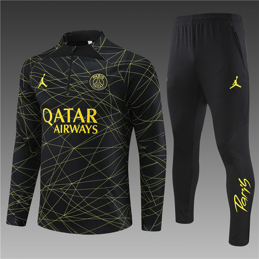 PSG Tracksuit - Black & Yellow