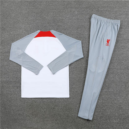 Liverpool Tracksuit (White/Grey) - Kids