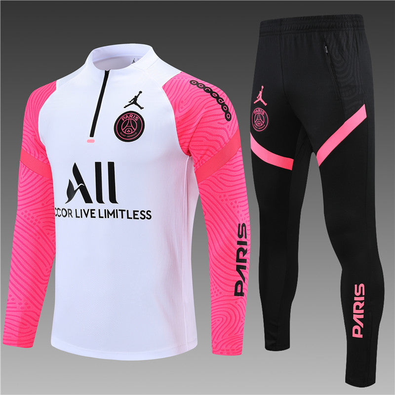 PSG Tracksuit White/Pink 20/21 version 2