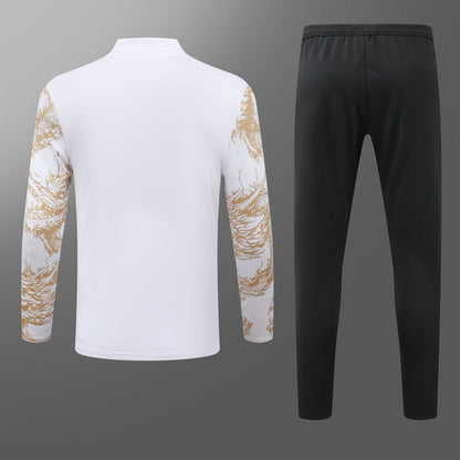 Real Madrid Tracksuit - White/Gold