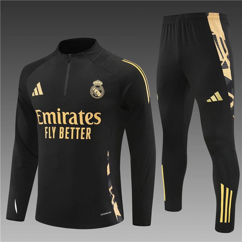 Real Madrid Tracksuit - Black