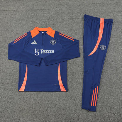 Manchester Utd Tracksuit - Navy/Orange