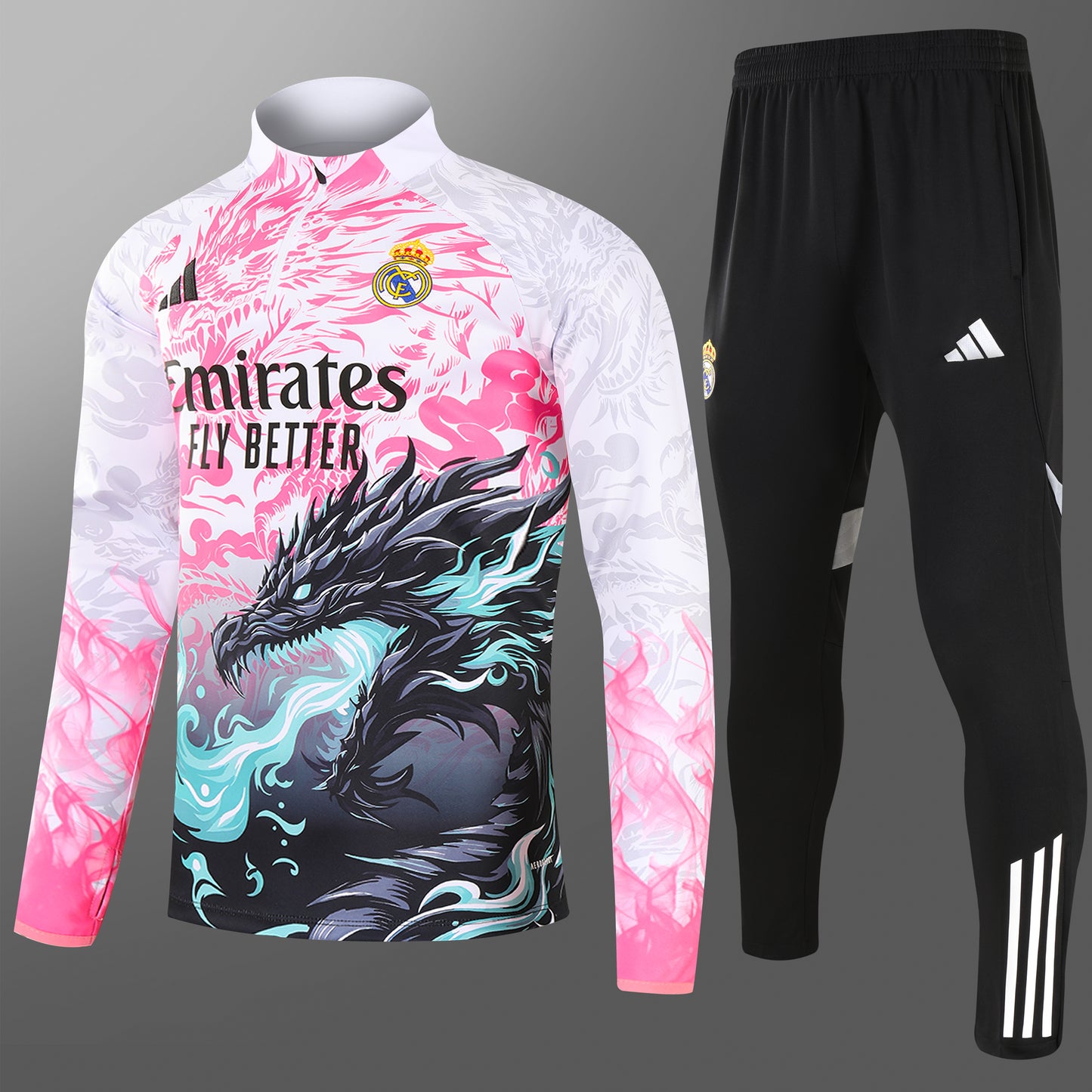 Real Madrid Tracksuit - Pink Dragon