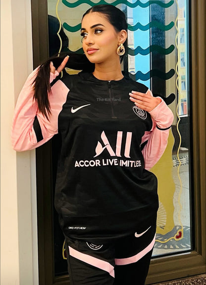 PSG Tracksuit - Black & Pink Sleeve