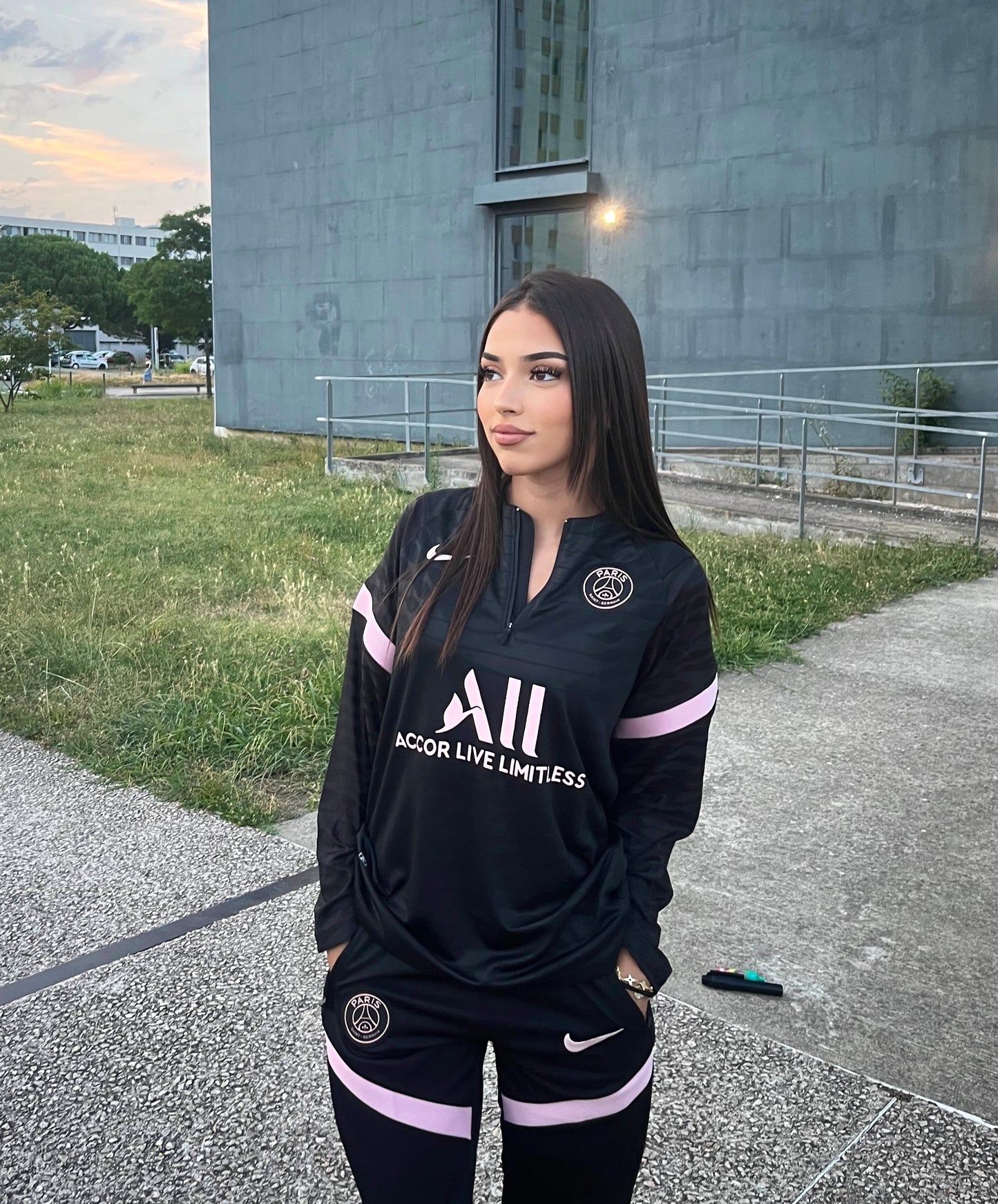 PSG Tracksuit - Black/Pink