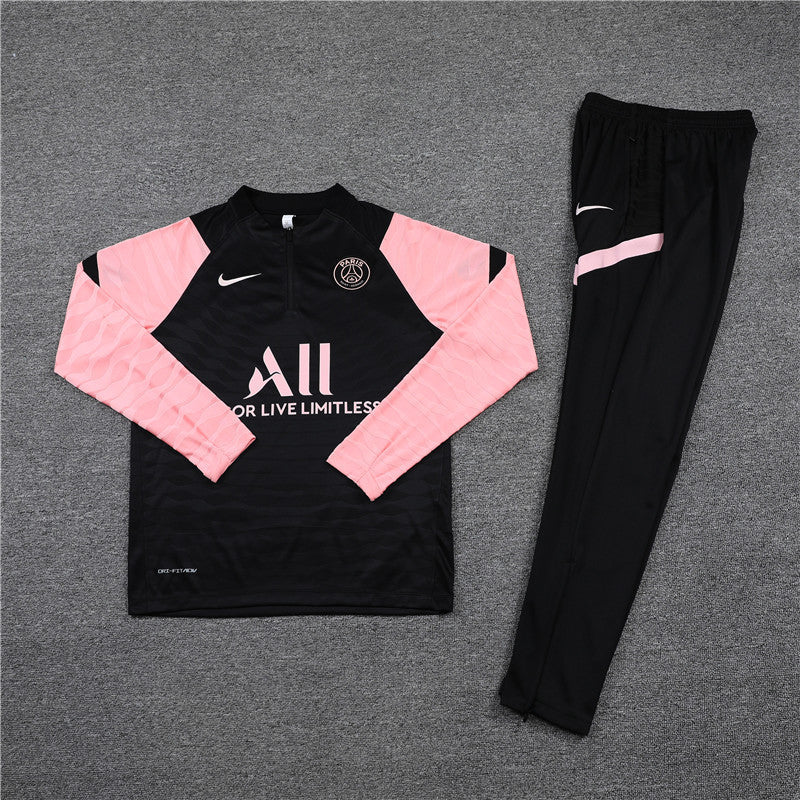 PSG Tracksuit - Black & Pink Sleeve