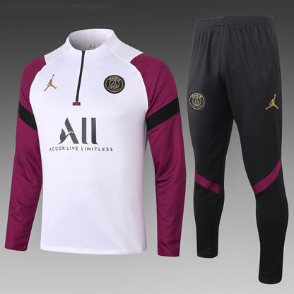 PSG Tracksuit - White/Maroon